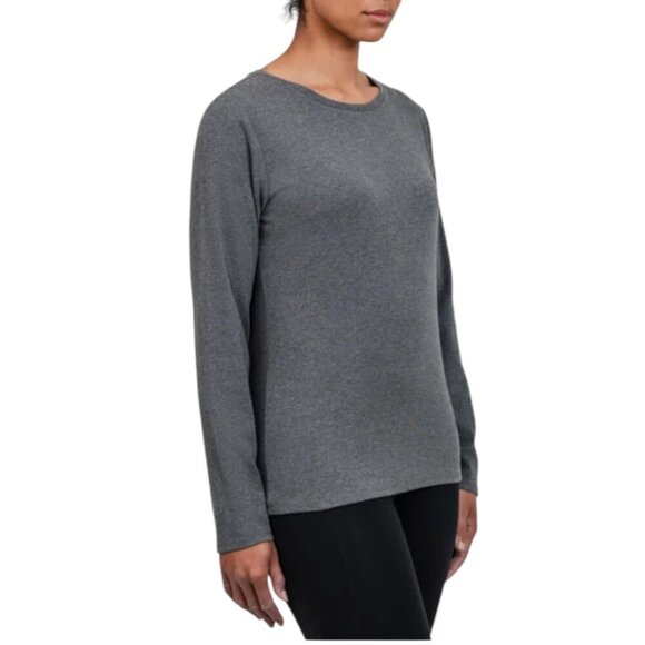 NEW United Colors of Benetton Long Sleeve Supima Cotton Tee | Grey - Picture 4 of 6